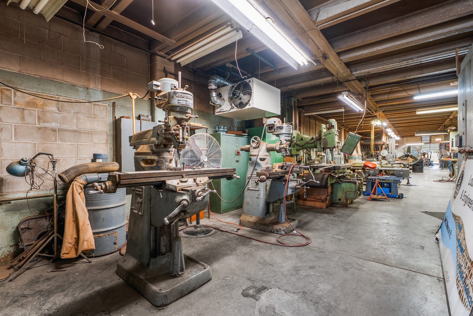 Masonry shop and equipment at 3012 Duncan St